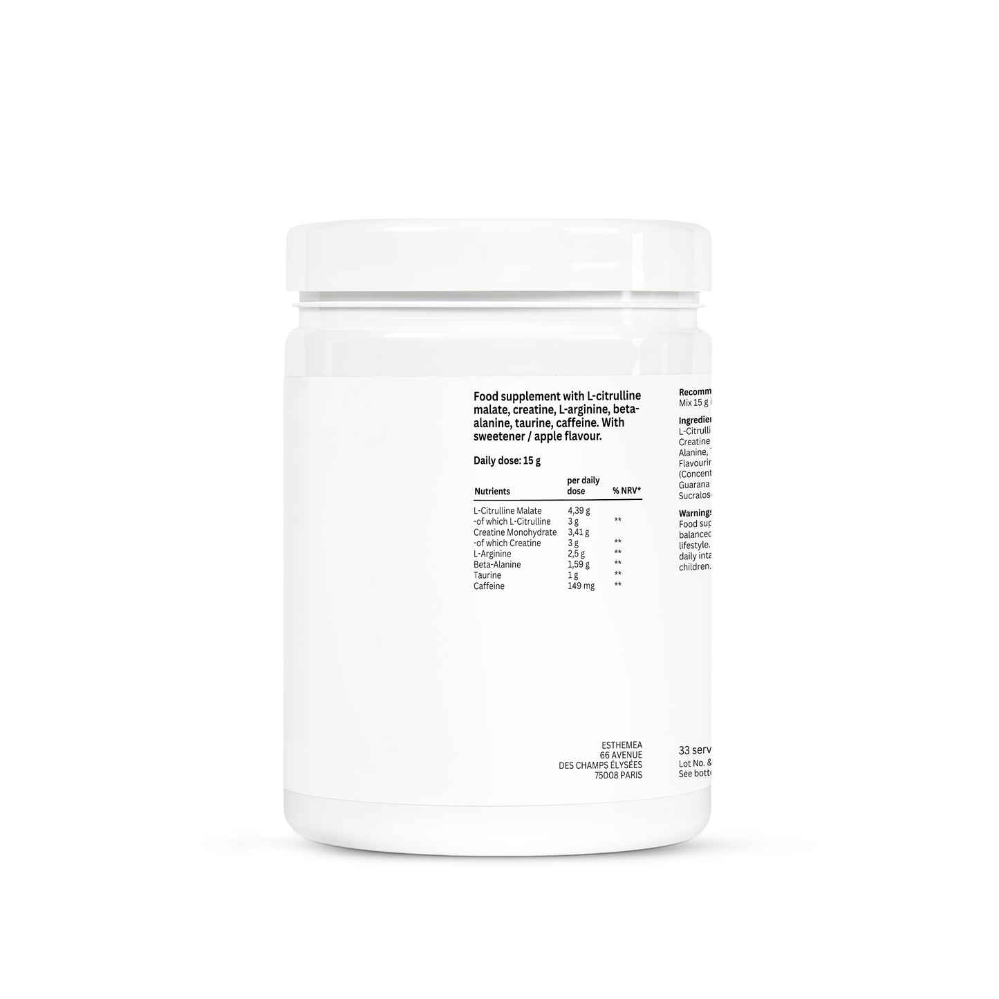 Pre-Workout Booster Green Apple - 500g