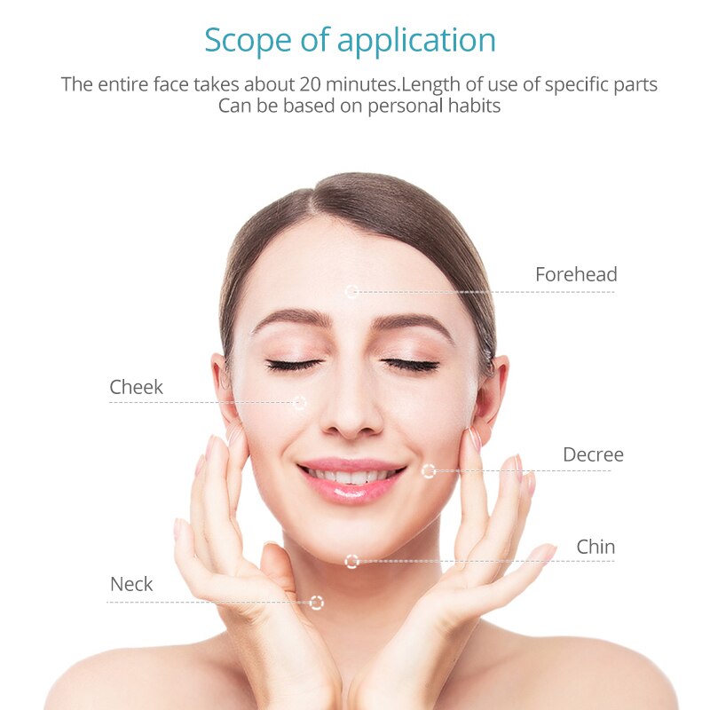 THEMEASHOP™ ÉPICERIE- Soin du visage par EMS RF : nettoyant, raffermissant, liftant, appareil de massage beauté à radiofréquence LED photonique pour le rajeunissement cutané et l'anti-rides