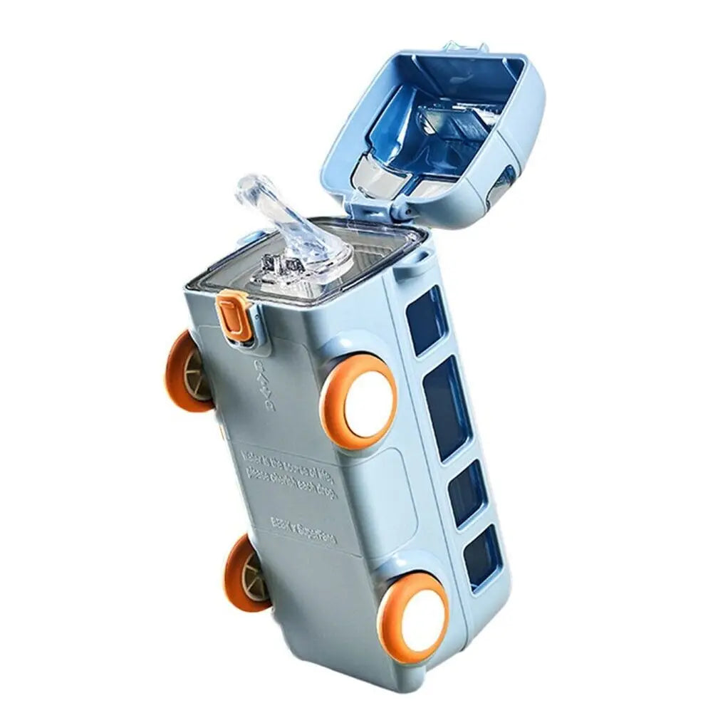 THEMEASHOP™ ENFANT-  Gobelet à paille pour enfants de 500 ml, en plastique Tritan, avec couvercle à ressort, idéal pour les sorties en bus ou en voiture.Modifier le titre :