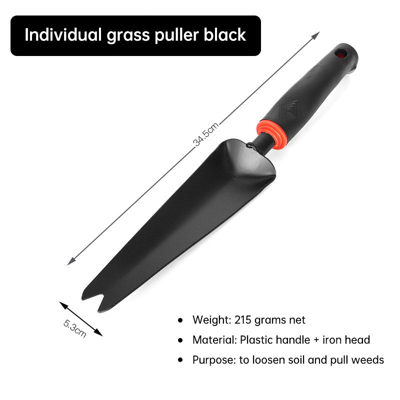 Outils de jardin, manche en plastique noir, vaporisateur, houe à deux têtes, râteau à cinq dents, pelle, pelle à fleurs d'extérieur