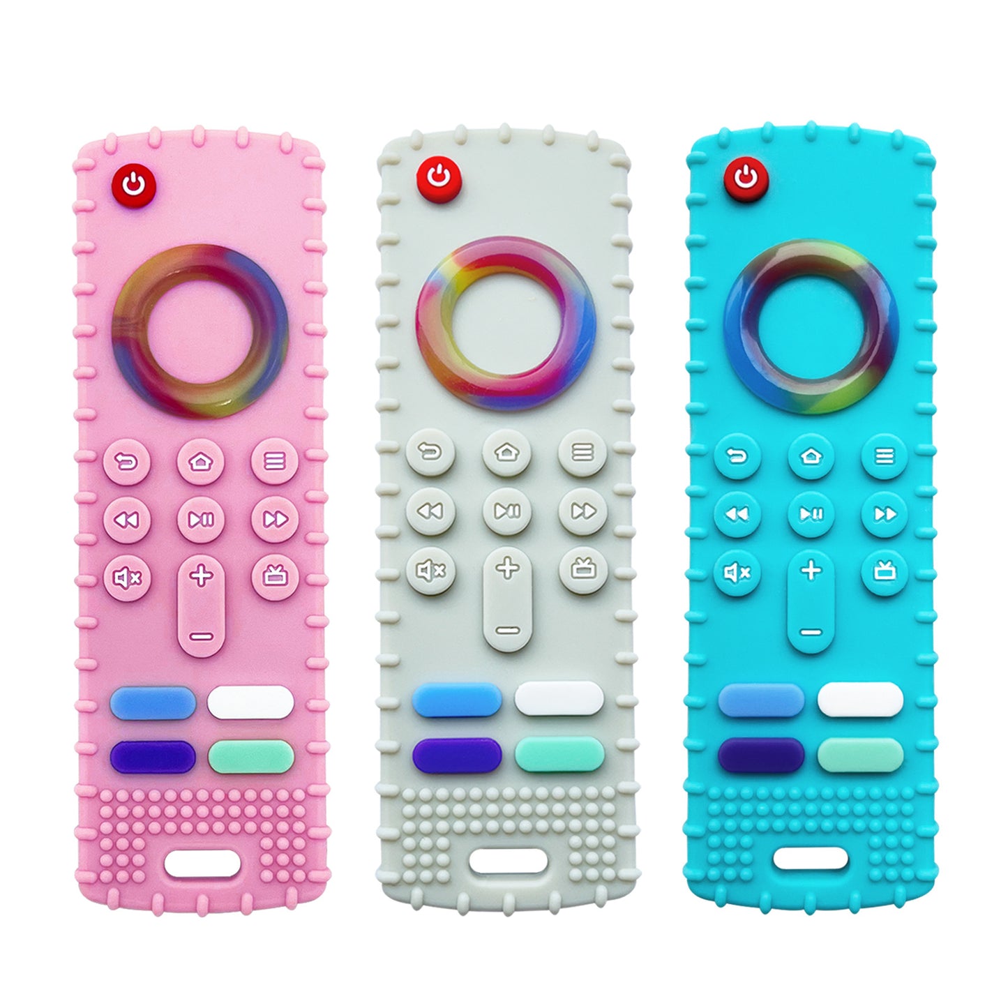 THEMEASHOP™ ENFANT-  bâtonnet de massage dentaire pour bébé avec télécommande, gel dentaire en silicone anti-aliments et barre de massage des mains.