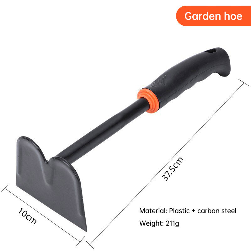 Outils de jardin, manche en plastique noir, vaporisateur, houe à deux têtes, râteau à cinq dents, pelle, pelle à fleurs d'extérieur