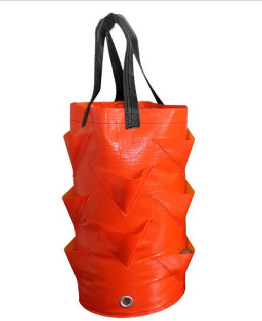 THEMEASHOP™ EXTÉRIEUR-  Sac de plantation suspendu pour fraises de 3 gallons, en polyéthylène, pour jardinage aérien.