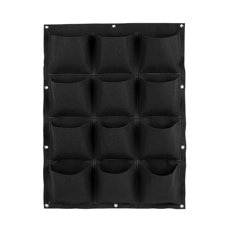 THEMEASHOP™ EXTÉRIEUR- Sacs de plantation muraux 4/9/18/49/72 poches, jardinière verte pour potager vertical, sac de culture pour légumes, fournitures pour la maison