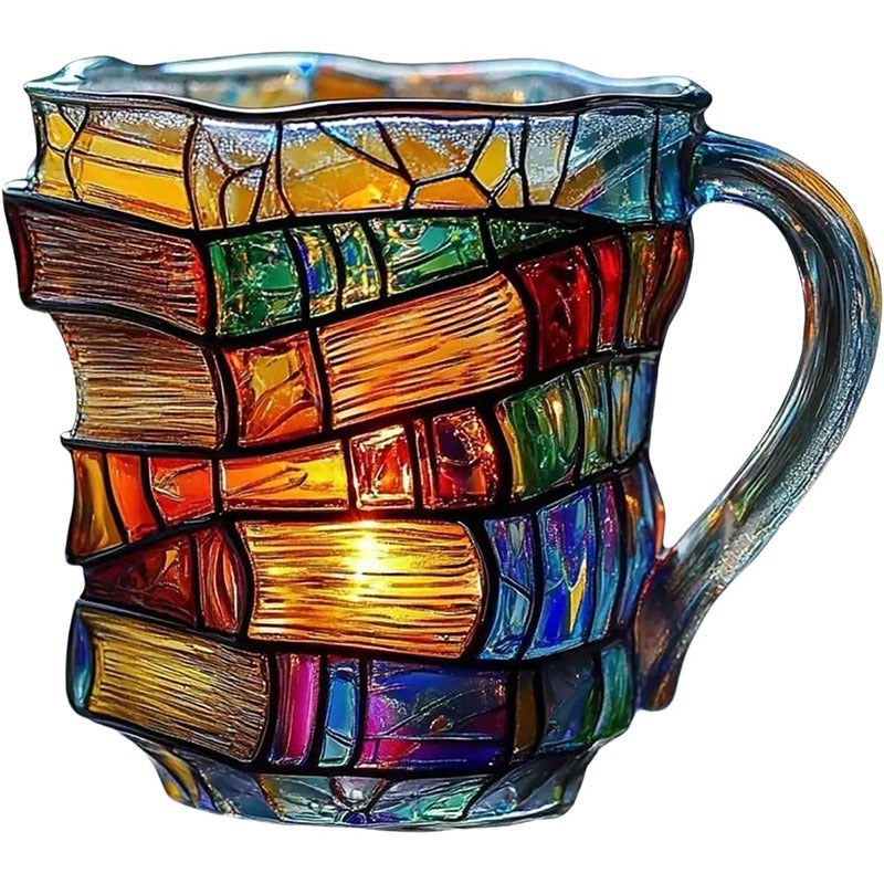 THEMEASHOP™ MAISON-  tasse à café unique en forme de livre empilable, peinte en 3D