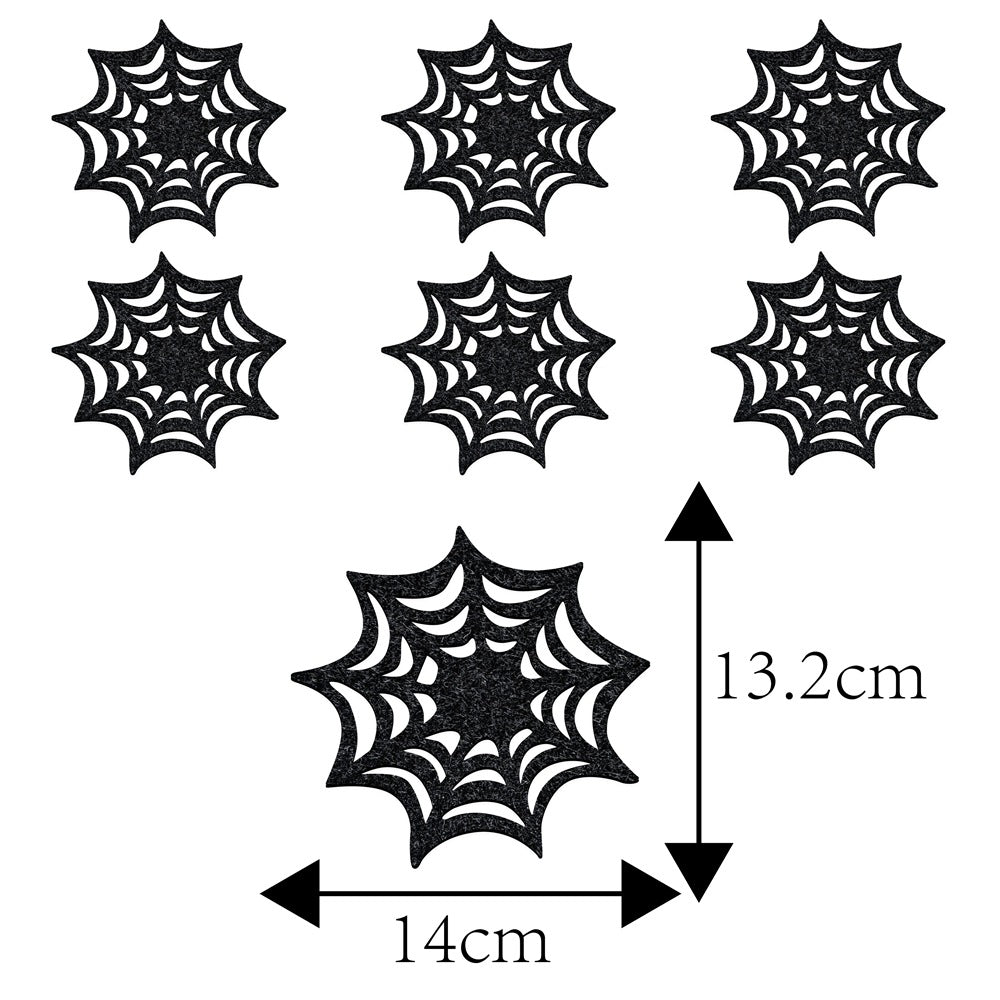 THEMEASHOP™- Halloween Party Decorative Coasters, Non-Woven Spiderweb Coasters, Halloween Table Decor