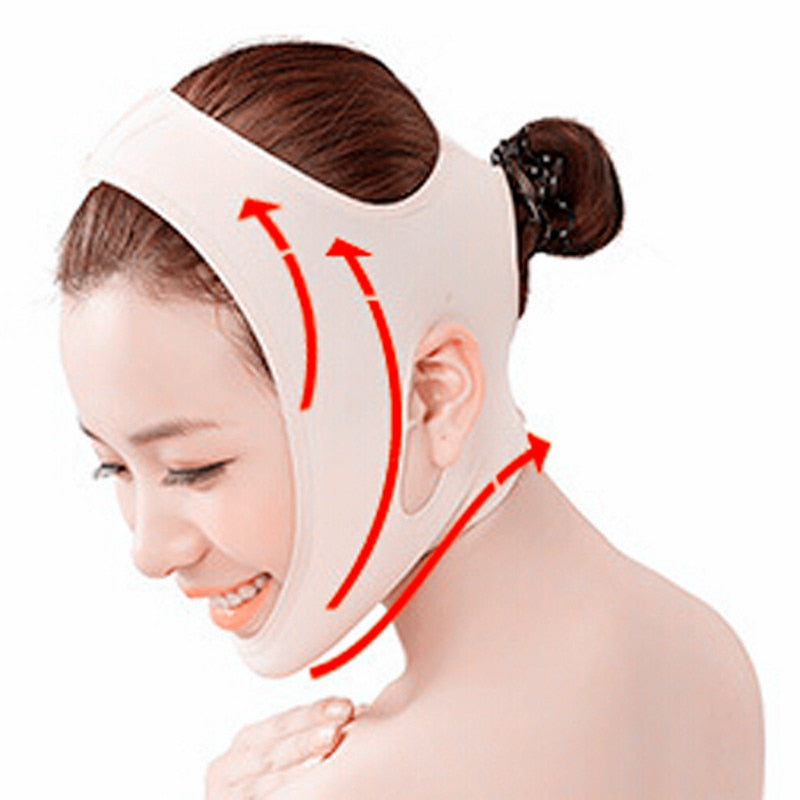 THEMEASHOP™ FEMME- Masque visage fin et délicat, bandage amincissant, ceinture de soin du visage, redessine et lifte, réduit le double menton, bande amincissante pour le visage