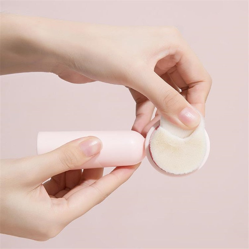 VIRTUAL INSTITUT™ - Brosse nettoyante visage portable double face en silicone, poils doux, brosse de massage et de lavage du visage, outil de soin de la peau pour éliminer les points noirs, référence 20#42
