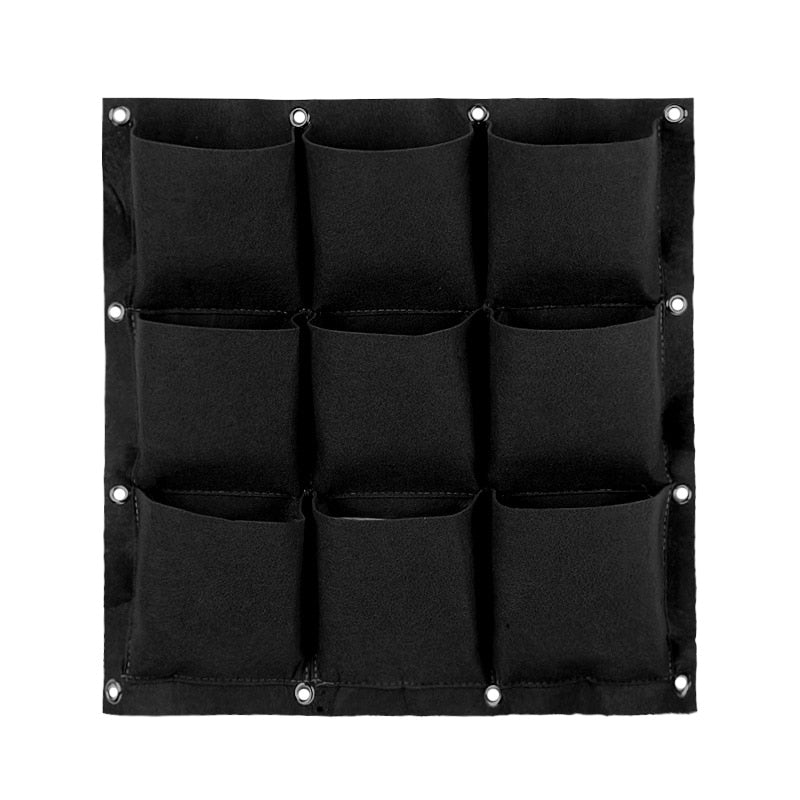 THEMEASHOP™ EXTÉRIEUR- Sacs de plantation muraux 4/9/18/49/72 poches, jardinière verte pour potager vertical, sac de culture pour légumes, fournitures pour la maison
