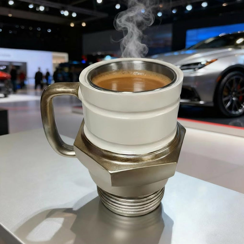 THEMEASHOP™ MAISON Mug « Démarrez votre moteur » avec bougie d'allumage - Le cadeau idéal pour les passionnés d'automobile et les mécaniciens, une pièce de collection unique.
