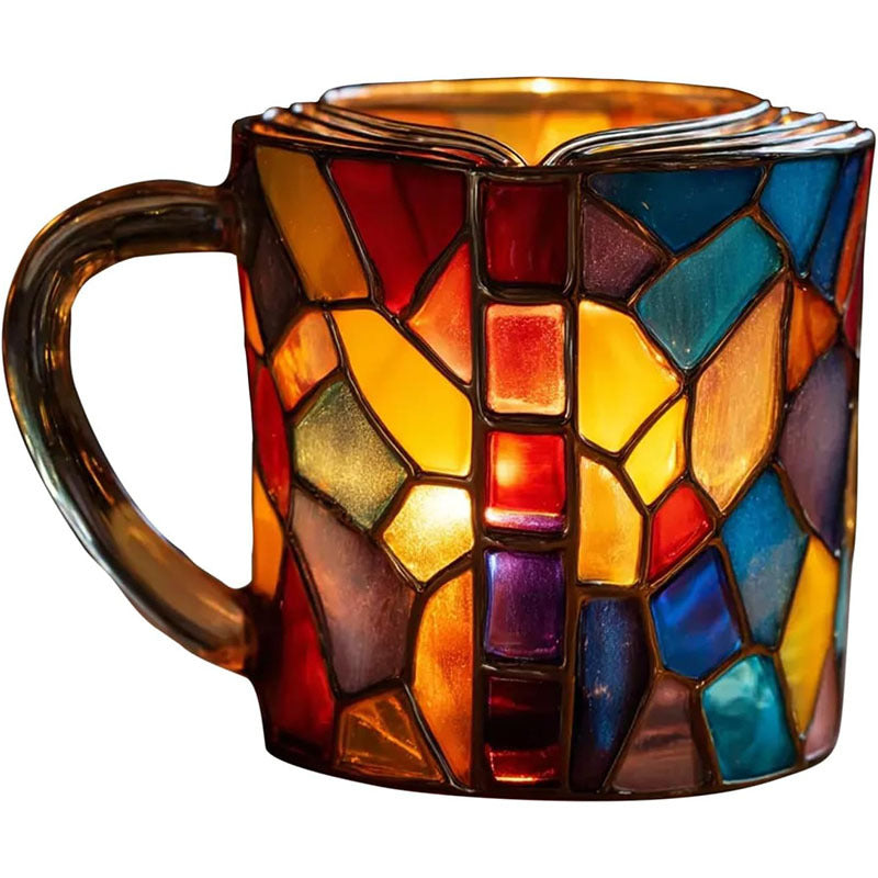THEMEASHOP™ MAISON-  tasse à café unique en forme de livre empilable, peinte en 3D