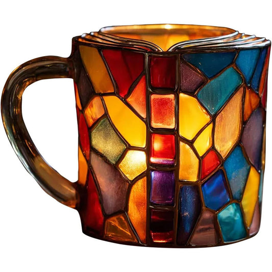 THEMEASHOP™ MAISON-  tasse à café unique en forme de livre empilable, peinte en 3D