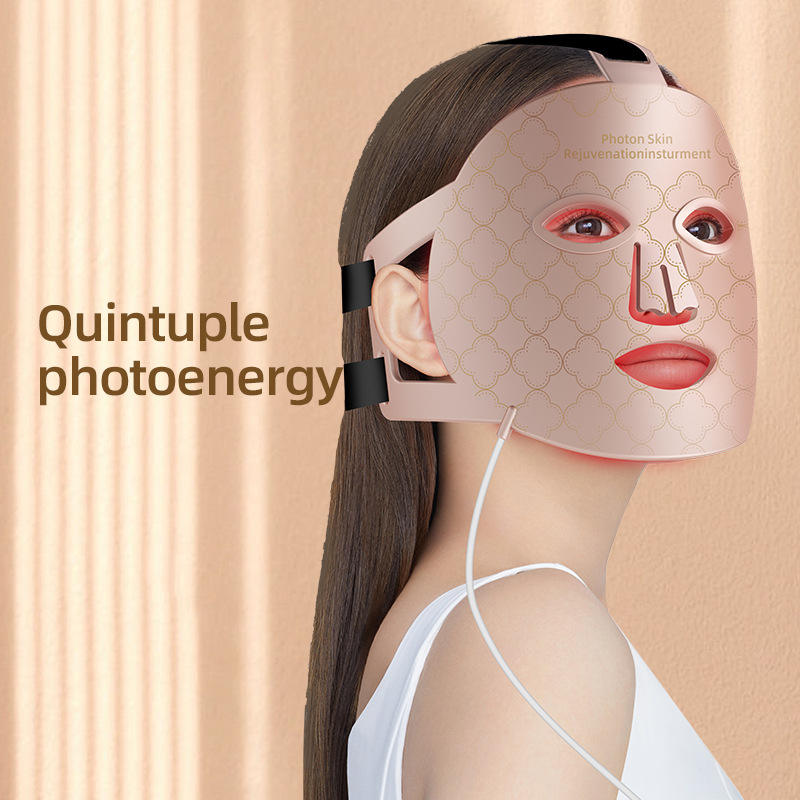VIRTUAL INSTITUT™ - Masque de soin du visage LED en silicone, 8 couleurs, pour une beauté éclatante. Masque de luminothérapie infrarouge rouge.
