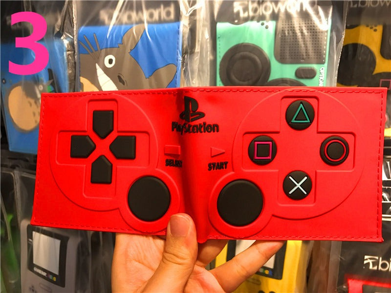 Portefeuille PS4, portefeuille manette de jeu PlayStation, modèle court