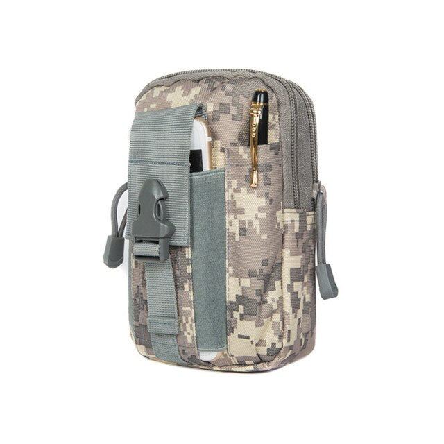 Sac banane homme, pochette étanche, ceinture militaire, système Molle, nylon, portefeuille pour téléphone portable, sac de voyage