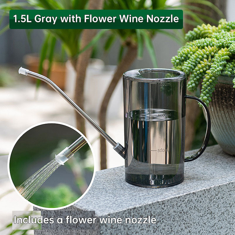 ESTHEMEA HOME- Arrosoir de jardin neuf de 1,5 L, arrosoir amovible de grande capacité, en acier inoxydable avec long bec verseur, accessoires de jardinage pour la maison.