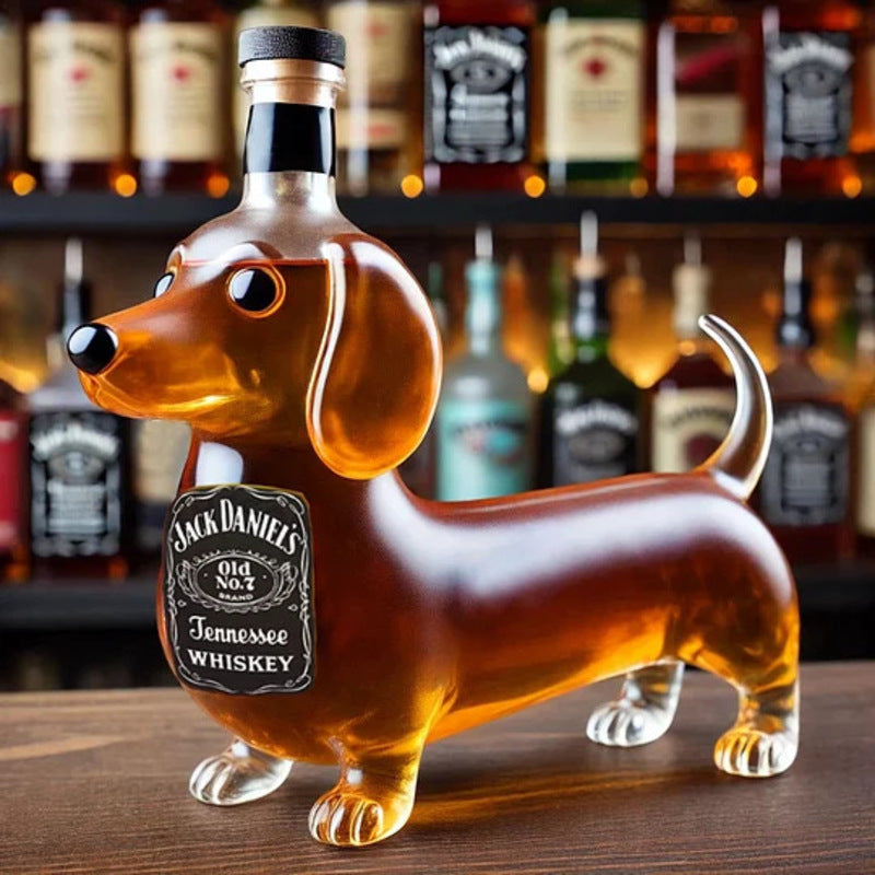 THEMEASHOP™ MAISON- Carafe à whisky 10 oz en verre avec motif canard/tortue/chien faisant un doigt d'honneur – Décoration pour bar/bureau/maison.