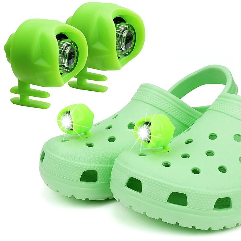 Lampe frontale rechargeable en plastique pour chaussures à trous de crocodile, lampe de camping pour chaussures de marche