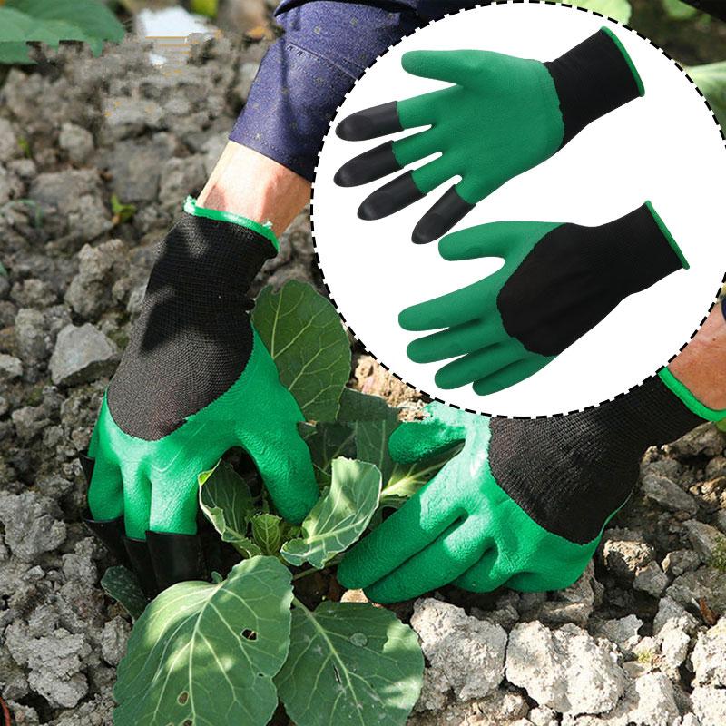Gants de jardin avec griffes au bout des doigts, rapides et faciles à utiliser pour creuser et planter, adaptés à la taille des rosiers. Gants de jardinage, moufles et gants de bêchage.