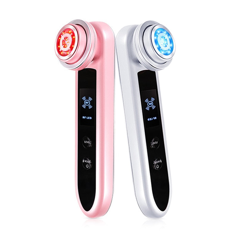 THEMEASHOP™ ÉPICERIE- Soin du visage par EMS RF : nettoyant, raffermissant, liftant, appareil de massage beauté à radiofréquence LED photonique pour le rajeunissement cutané et l'anti-rides