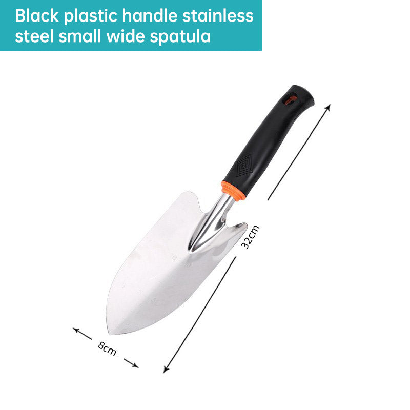 Outils de jardin, manche en plastique noir, vaporisateur, houe à deux têtes, râteau à cinq dents, pelle, pelle à fleurs d'extérieur