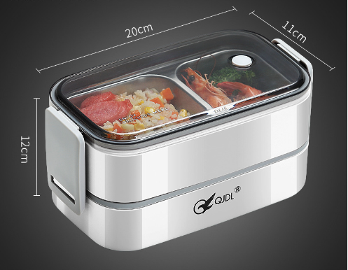 THEMEASHOP™ MAISON- Boîte à lunch isotherme portable à double paroi en acier inoxydable 304, compatible micro-ondes