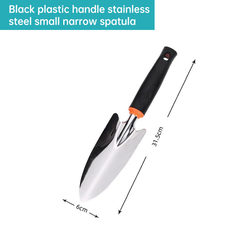 Outils de jardin, manche en plastique noir, vaporisateur, houe à deux têtes, râteau à cinq dents, pelle, pelle à fleurs d'extérieur