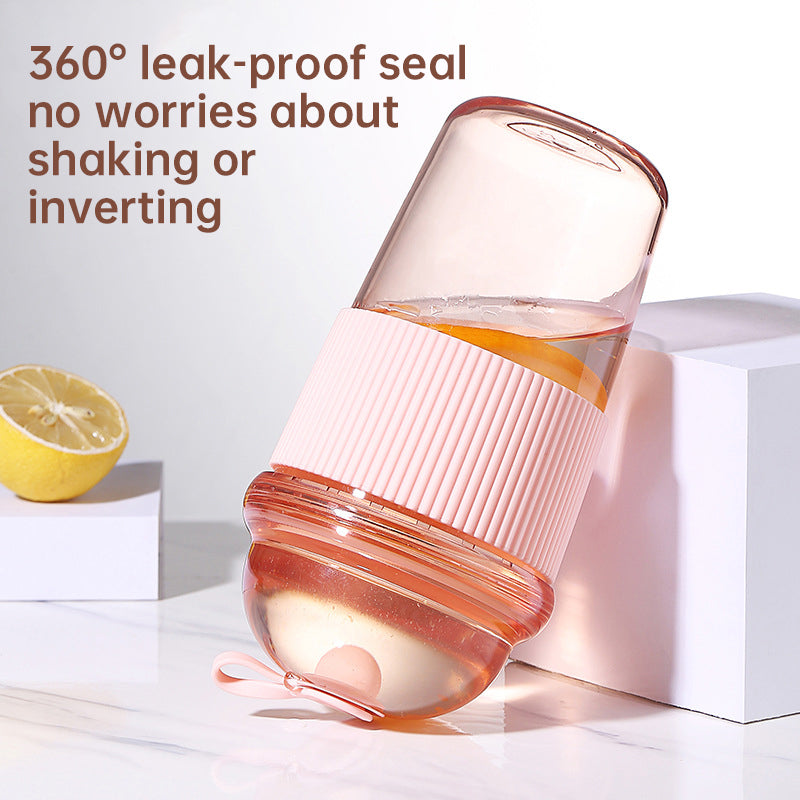 THEMEASHOP™ MAISON- Gobelet à paille de 630 ml (avec couvercle et paille) – café, lait, thé, eau, jus ; style Instagram, idéal pour le bureau