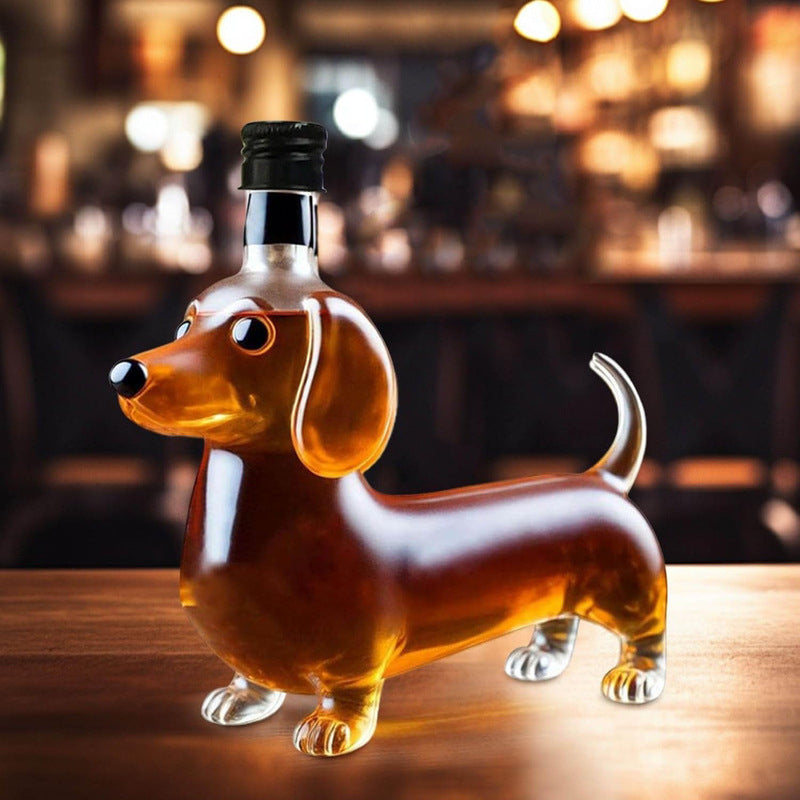 THEMEASHOP™ MAISON- Carafe à whisky 10 oz en verre avec motif canard/tortue/chien faisant un doigt d'honneur – Décoration pour bar/bureau/maison.