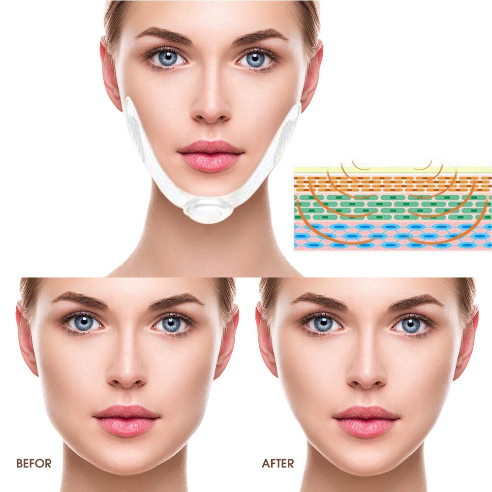 THEMEASHOP™ ÉPICERIE- Appareil de lifting facial EMS, stimulateur musculaire facial, appareil d'amincissement du visage en V, masseur EMS pour le visage avec électrodes en gel, outils de lifting de la peau