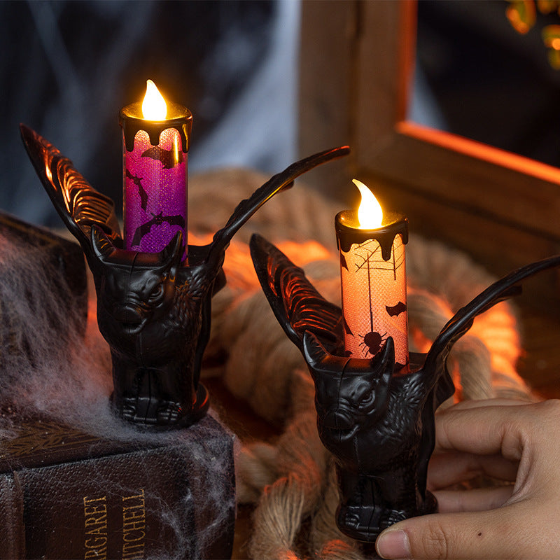 THEMEASHOP™-  Halloween Decorative Candle Night Light, Halloween Decoration Prop, Candle Holder Ornament, LED Electronic Candle, Party Prop