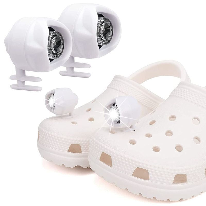 Lampe frontale rechargeable en plastique pour chaussures à trous de crocodile, lampe de camping pour chaussures de marche
