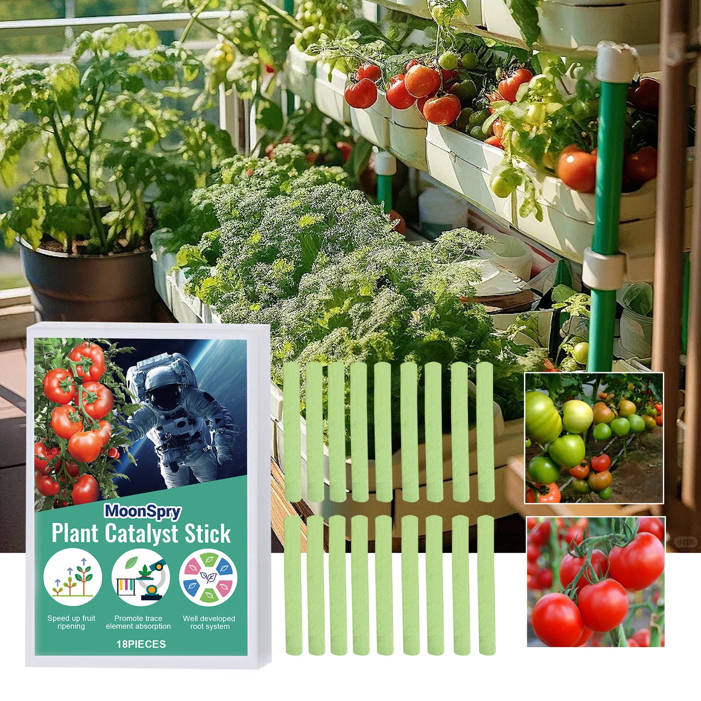 ESTHEMEA HOME- Bâtonnet catalyseur pour plantes MoonSpry, engrais pour la croissance des bourgeons, des cheveux et des racines des plantes, fruits et légumes en pot