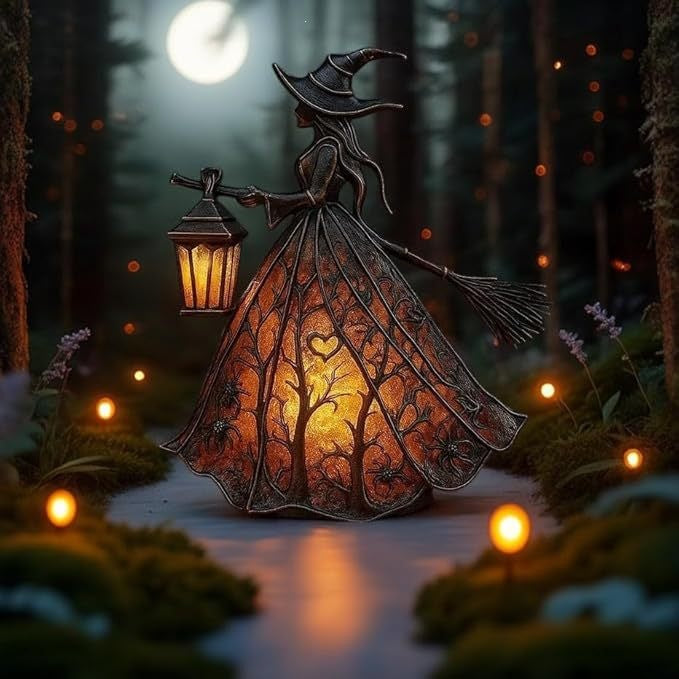 THEMEASHOP™- Halloween Witch Lamp Decorative Table Light for Halloween Decoration