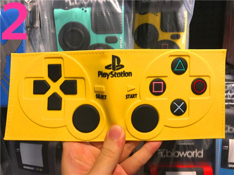 Portefeuille PS4, portefeuille manette de jeu PlayStation, modèle court