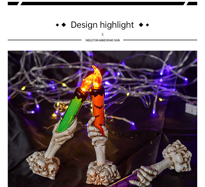THEMEASHOP™- Halloween Prop Tears, Smokeless Electronic Skull, Candle Lamp, Ghost House, Secret Room Theme Party Scene Decoration