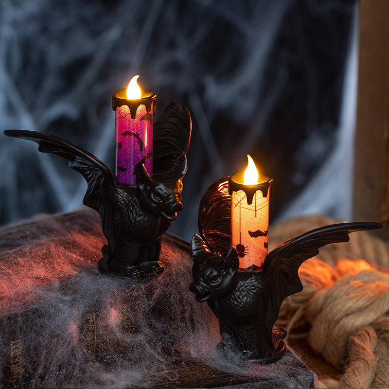 THEMEASHOP™-  Halloween Decorative Candle Night Light, Halloween Decoration Prop, Candle Holder Ornament, LED Electronic Candle, Party Prop