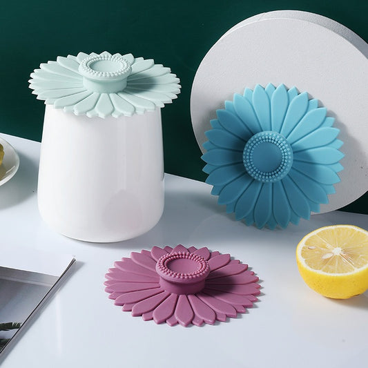 ESTHEMEA HOME- Couvercle en silicone étanche pour tasse à eau, tasse à thé créative, marque pour tasse en verre ou en céramique, anti-poussière
