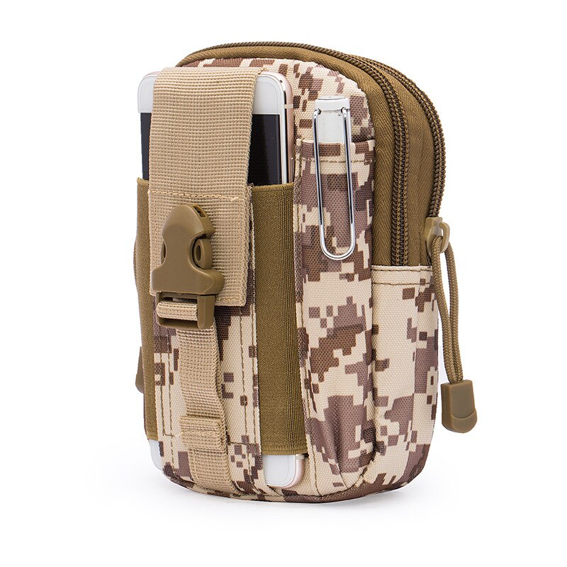 Sac banane homme, pochette étanche, ceinture militaire, système Molle, nylon, portefeuille pour téléphone portable, sac de voyage