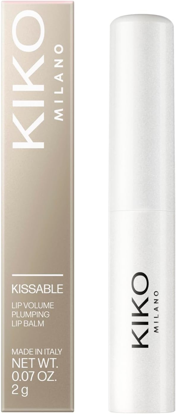 KIKO Milano Kissable Lip Volume Plumping Lip Balm 01, Baume À Lèvres Hydratant Volumateur
