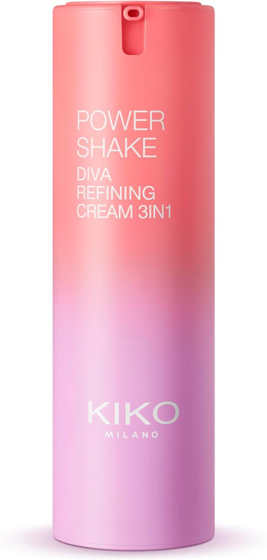 KIKO Milano Power Shake Diva Refining Cream 3In1, Crème Visage 3-En-1 : Hydratante, Base De Teint, Illuminatrice