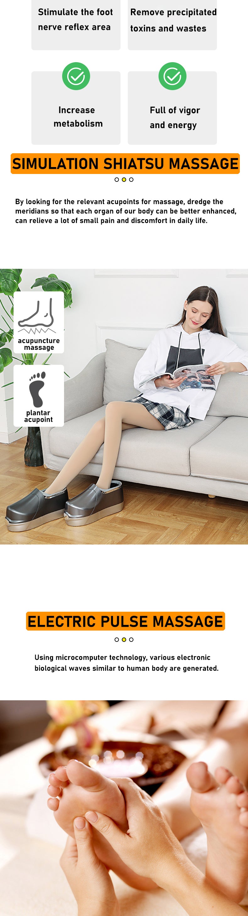 THEMEASHOP™ ÉPICERIE- Chaussures de massage multifonctionnelles, semelles de massage par acupression