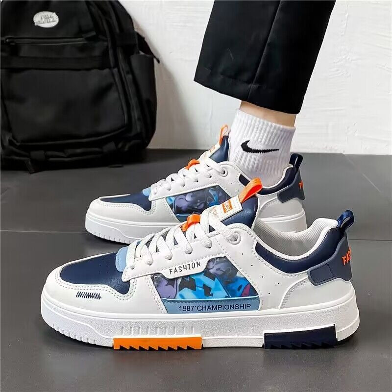 THEMEASHOP™ HOMME- Chaussures blanches respirantes pour hommes et étudiants, chaussures de sport et de loisirs