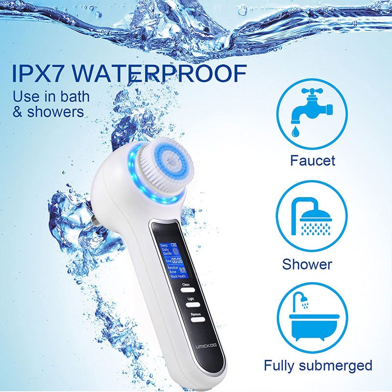 VIRTUAL INSTITUT™ - 3 In 1 Electric Facial Cleaner Sonic Vibration Facial Brush Machine Waterproof Facial Cleansing Brush