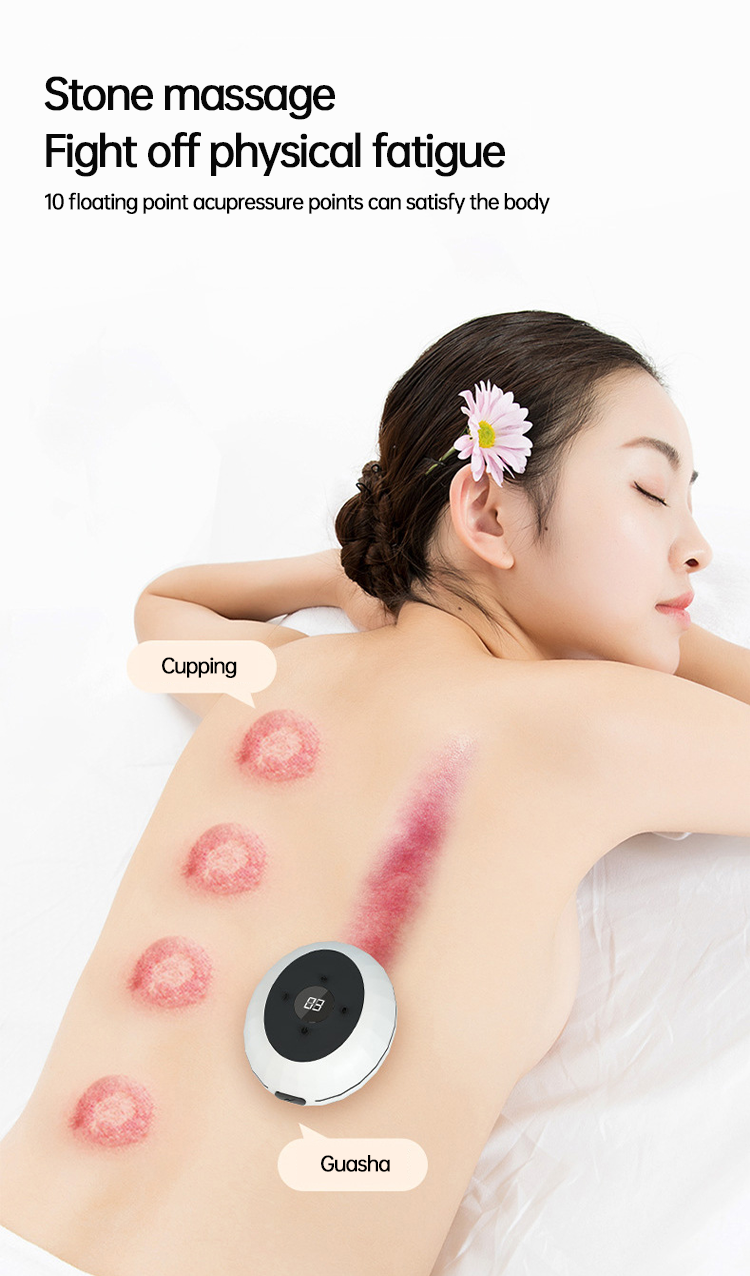 THEMEASHOP™ ÉPICERIE- Appareil de ventouses électrique intelligent à 12 niveaux, sans fil, pour usage domestique. Drainage indolore des méridiens. Soins de santé