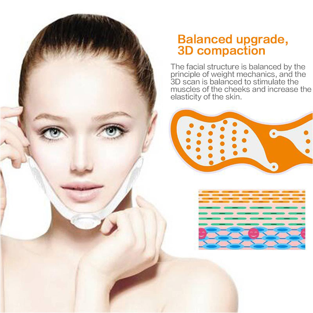 THEMEASHOP™ ÉPICERIE- Appareil de lifting facial EMS, stimulateur musculaire facial, appareil d'amincissement du visage en V, masseur EMS pour le visage avec électrodes en gel, outils de lifting de la peau
