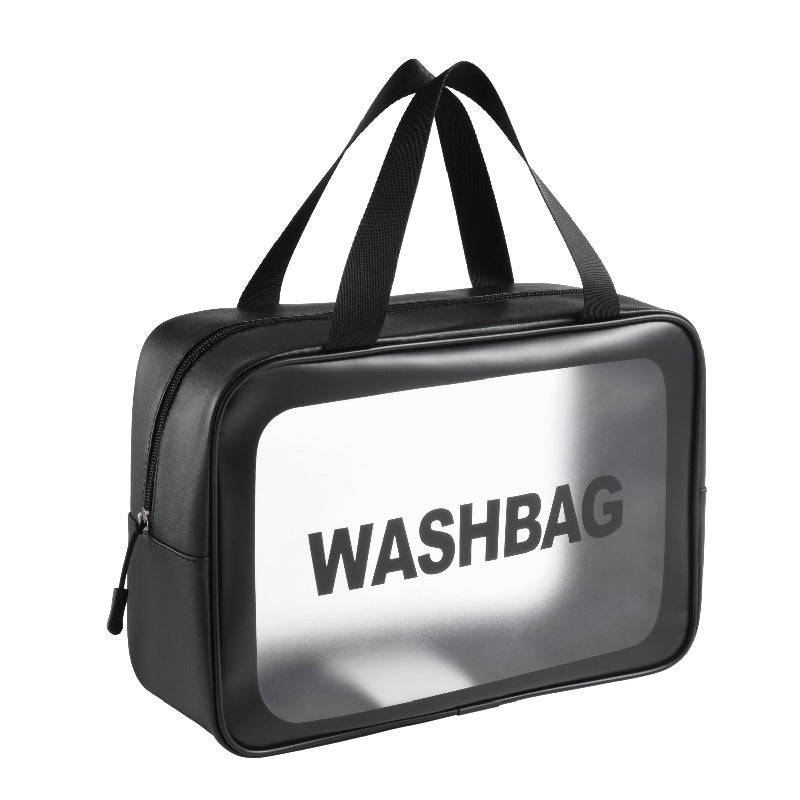 THEMEASHOP™ ÉPICERIE- Trousse de toilette transparente en PU, sac de bain imperméable, trousse de rangement translucide en TPU, trousse cosmétique