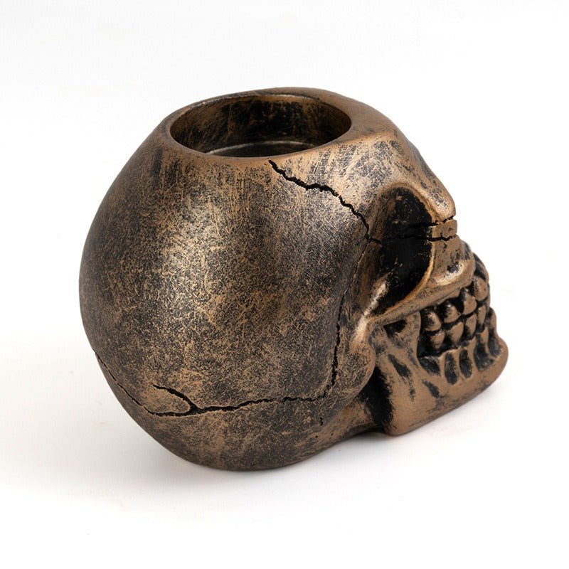 THEMEASHOP™-  Skeleton candle holder resin ornament