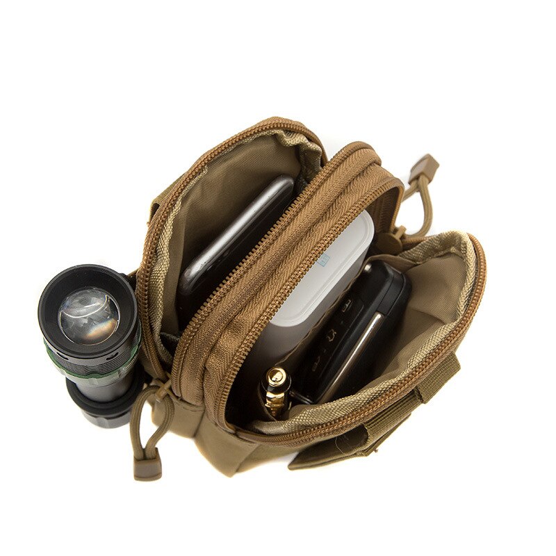 Sac banane homme, pochette étanche, ceinture militaire, système Molle, nylon, portefeuille pour téléphone portable, sac de voyage