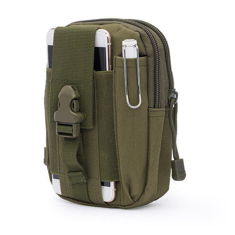 Sac banane homme, pochette étanche, ceinture militaire, système Molle, nylon, portefeuille pour téléphone portable, sac de voyage